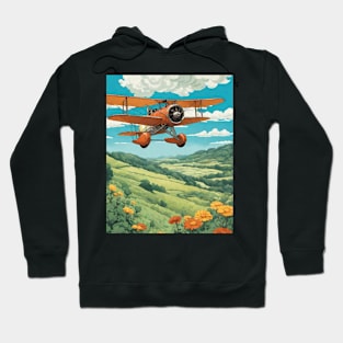 Plane Field Ghibli Style Hoodie